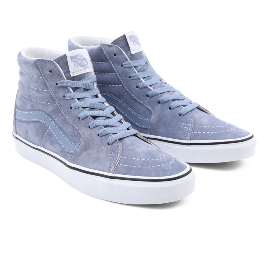 Vans Pig Suede SK8-Hi Dam Blå/Vita - Vans Höga Skor Rea (QEYKM5896)